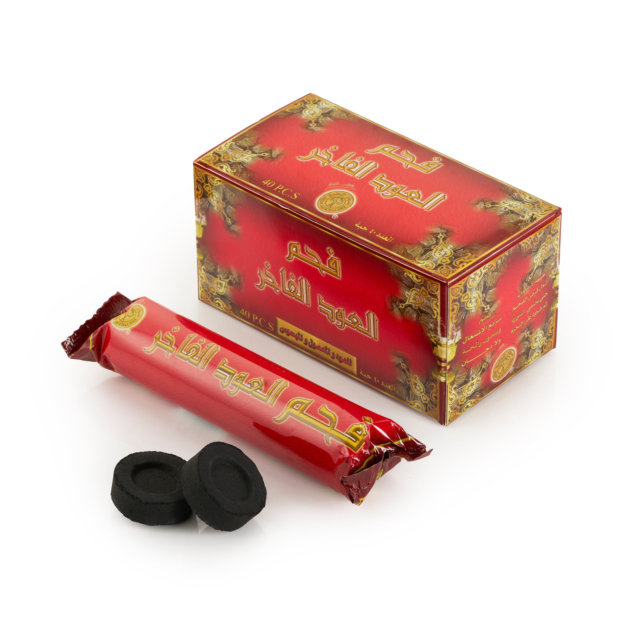 Premium Oud Charcoal - 33mm | 40 Discs