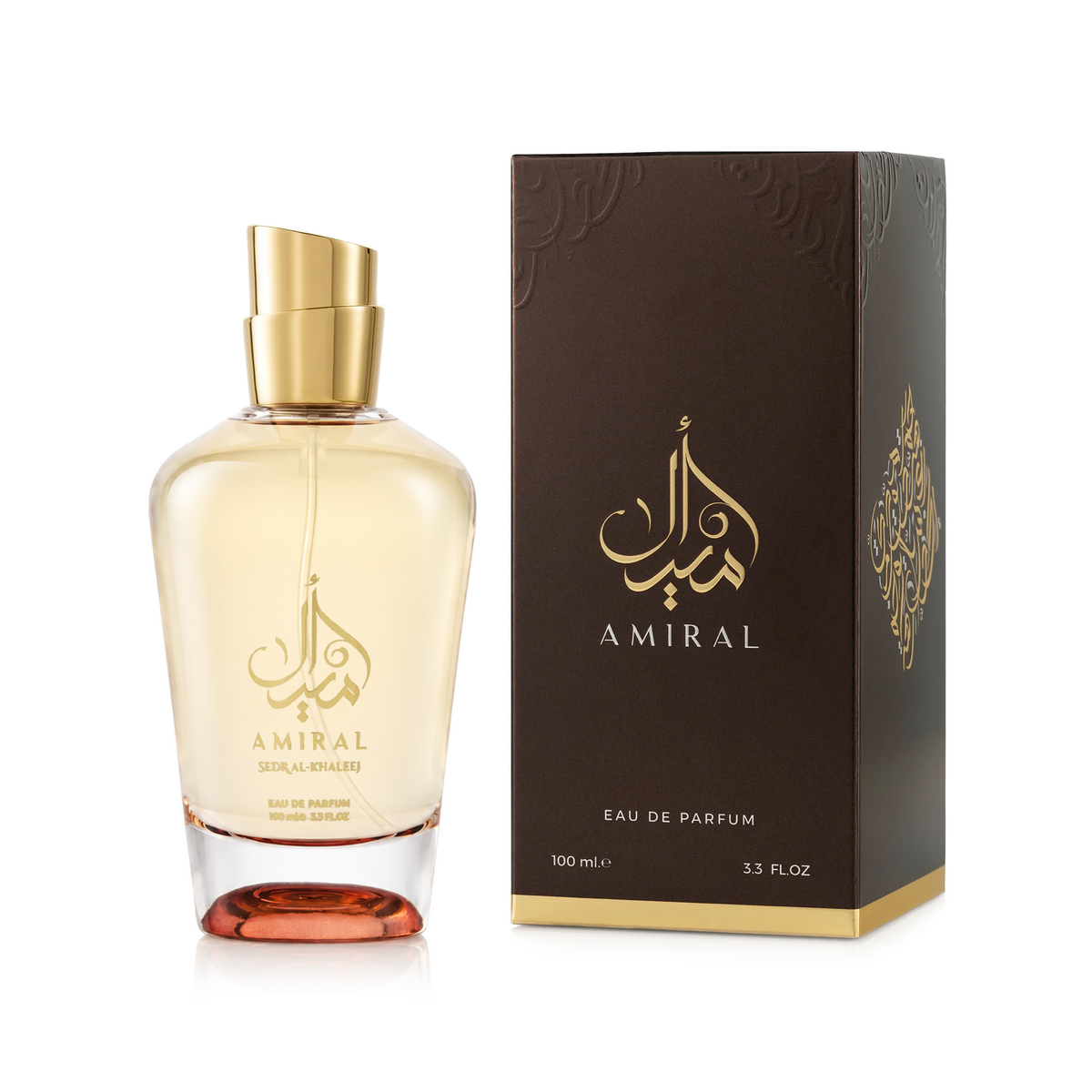 Amiral 100 ml perfume bottle beside its box