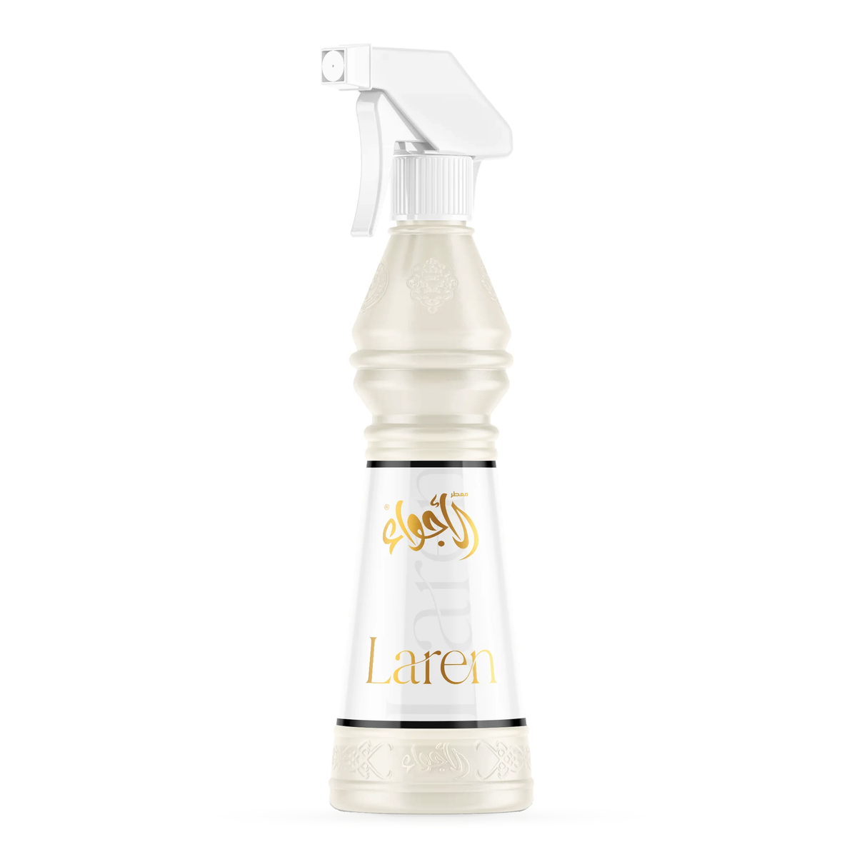 Laren Air Freshener 500 ml bottle with white trigger alone on a white background