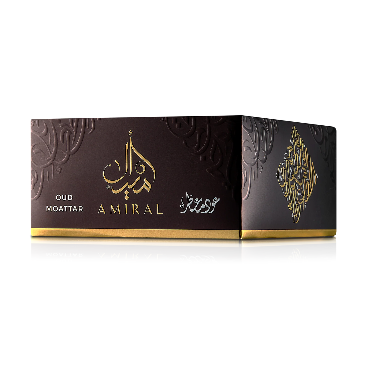 Amiral Scented Oud 50 g dark brown box with gold lettering on a white background