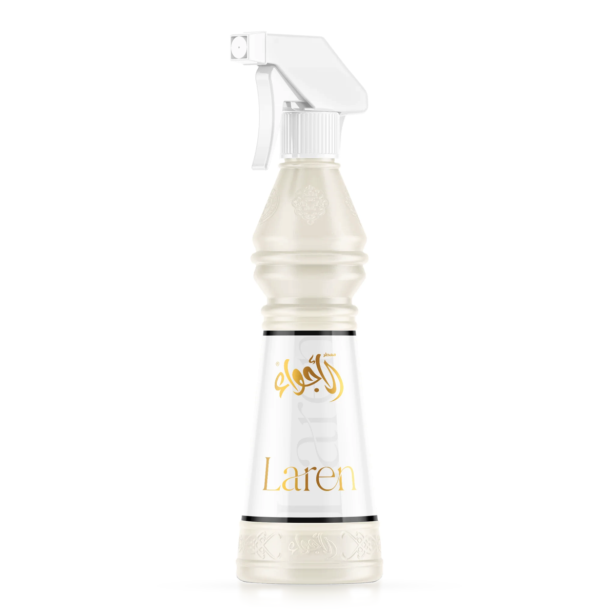 Laren Air Freshener 500 ml bottle with white trigger alone on a white background